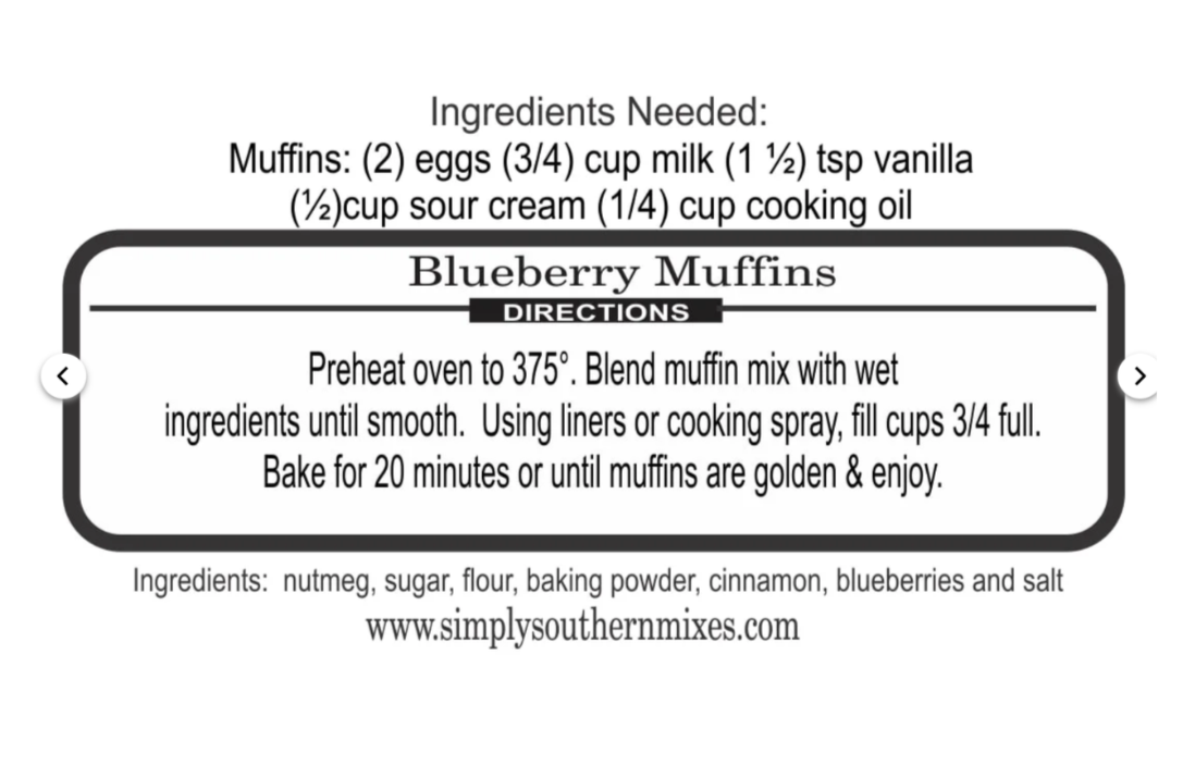 Blueberry Muffins by Simply Southern