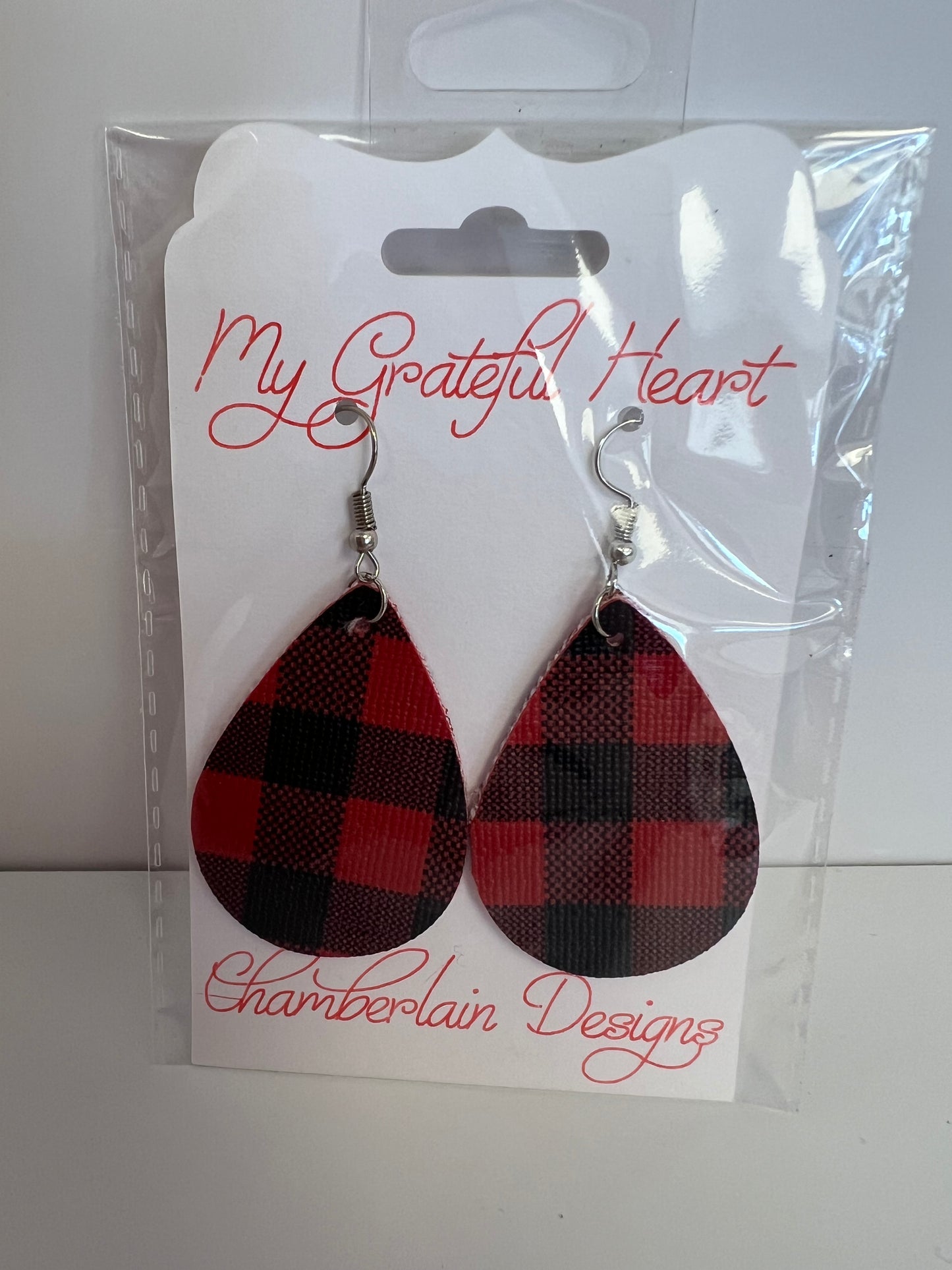 Plaid Fabric Earrings