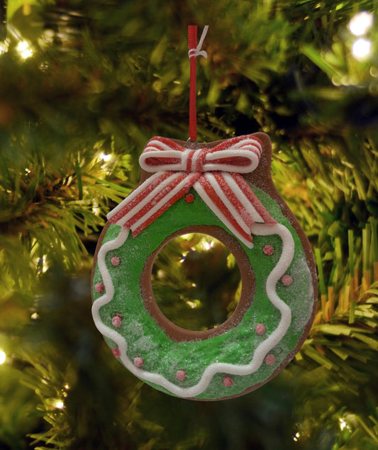Decorated Holiday Wreath Ornament