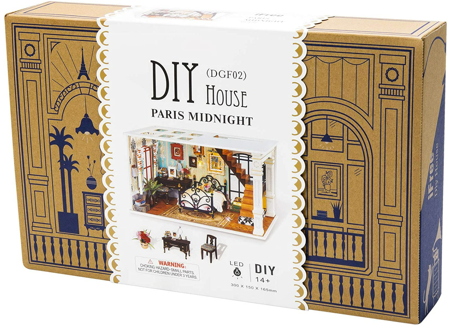 DIY Miniature House Kit, DGF02 - Paris Midnight