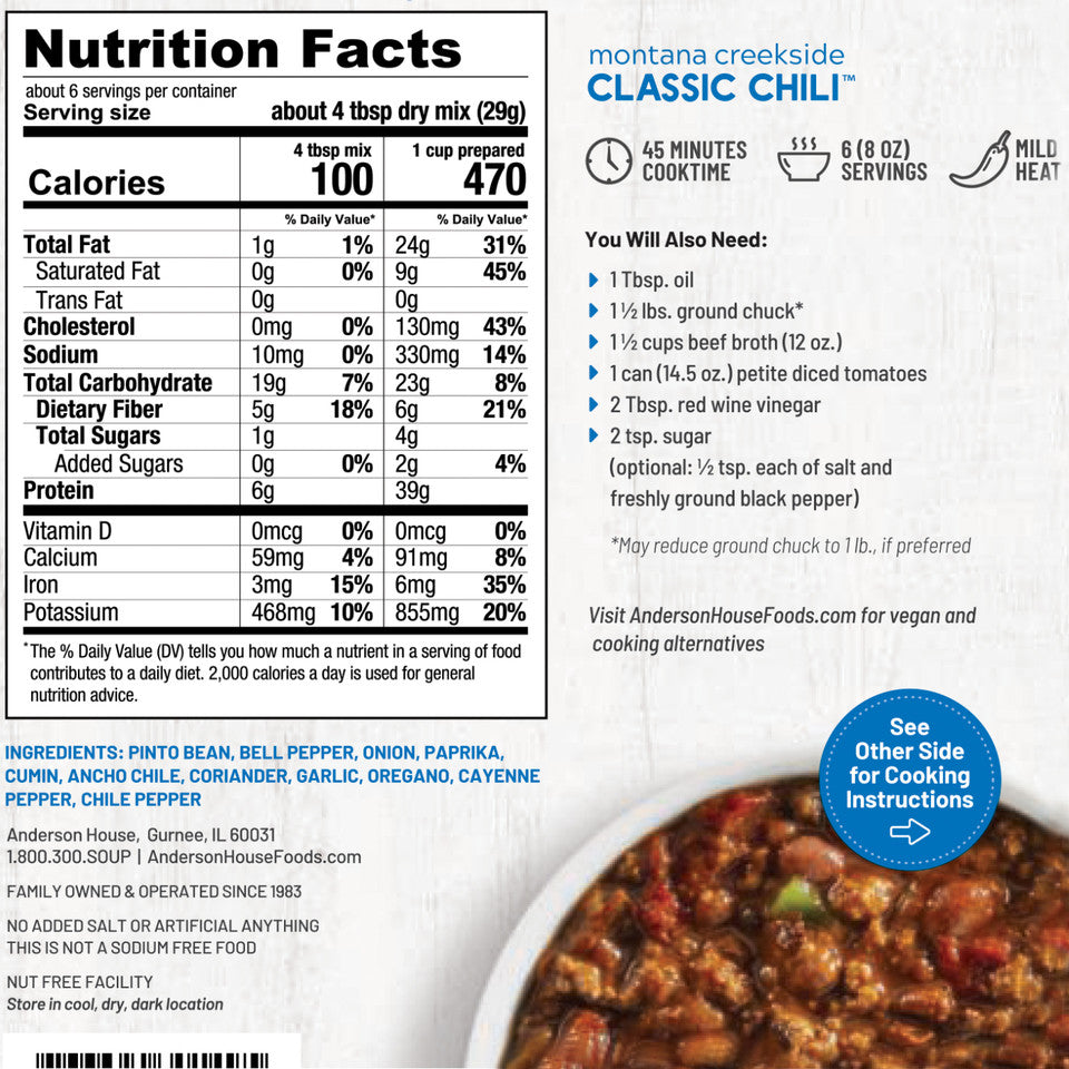 Montana Creekside Classic Chili