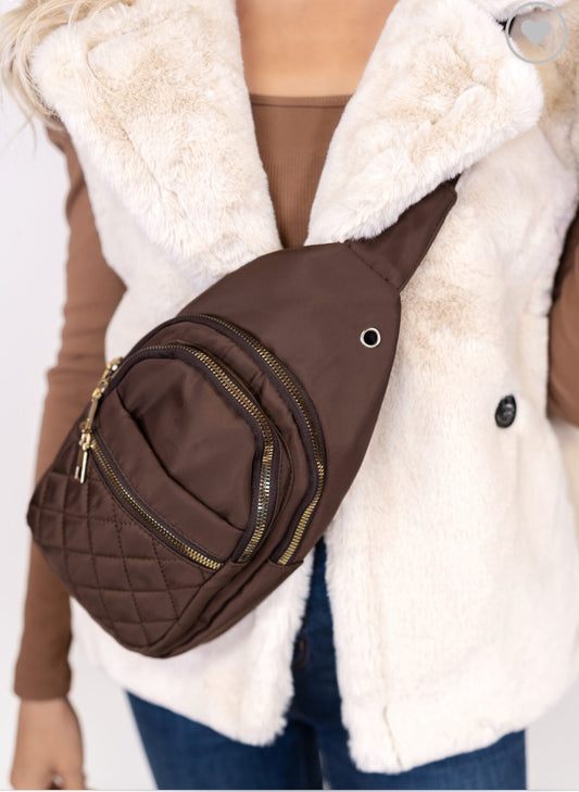 Kaleidoscope Nylon Sling Bags