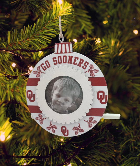 Go Sooners OU Photo Ornament
